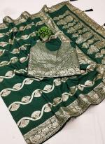 Dola Silk Green Festival Wear Weaving Saree